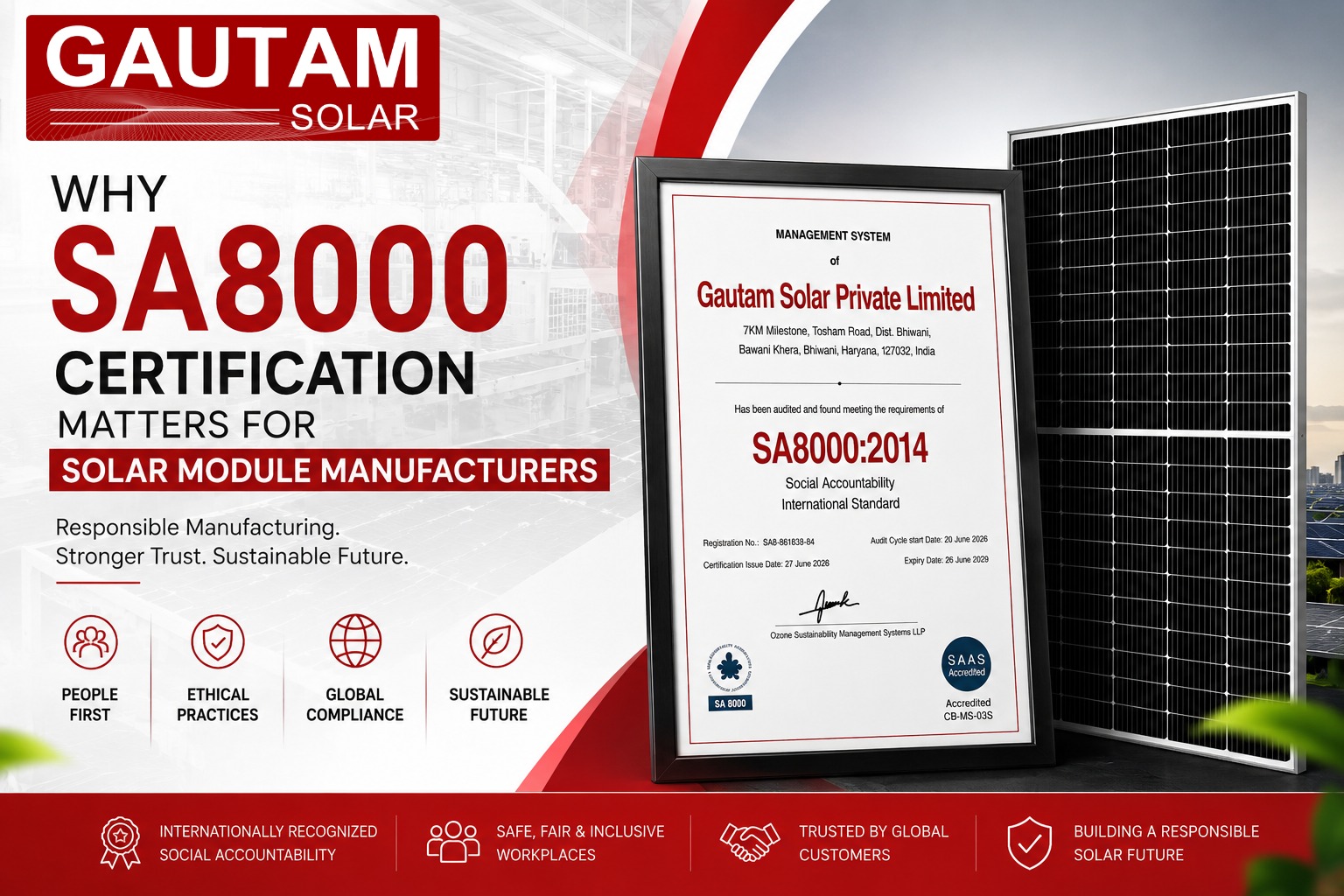 Why SA8000 Certification Matters for Solar Module Manufacturers